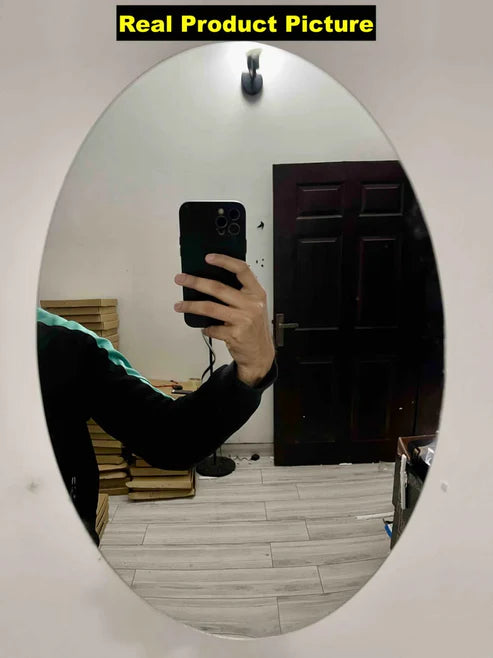 Flexible Imported Acrylic Oval Mirror (Self Adhesive)