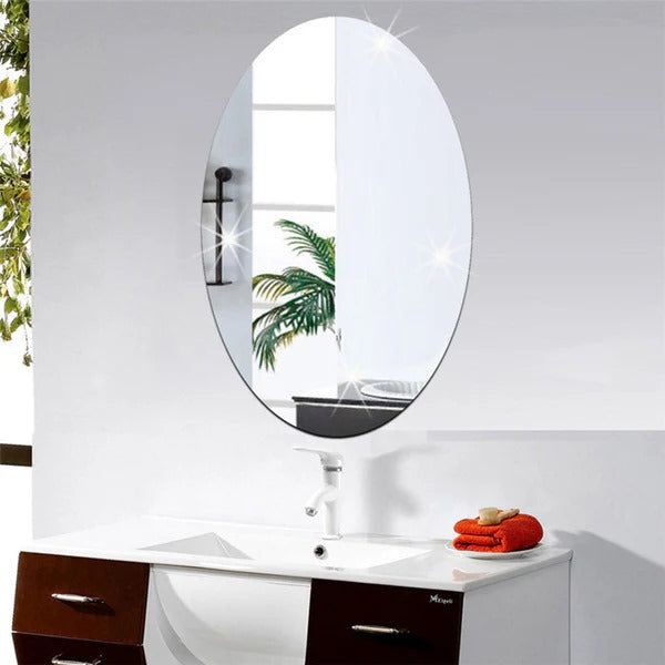 Flexible Imported Acrylic Oval Mirror (Self Adhesive)